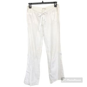 CR Charlotte Russe Womens 100% Linen Pants Adjustable Size 11